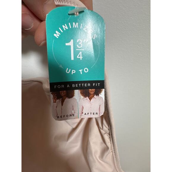 New Bali Intimates Women's Size 40DD Minimizer Bra Lace Tan Comfort - Picture 8 of 9